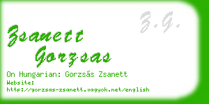 zsanett gorzsas business card